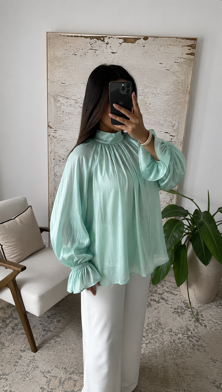Shiny baloon shirt