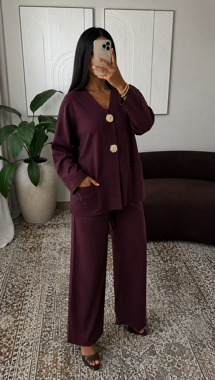 Button vest twin-set