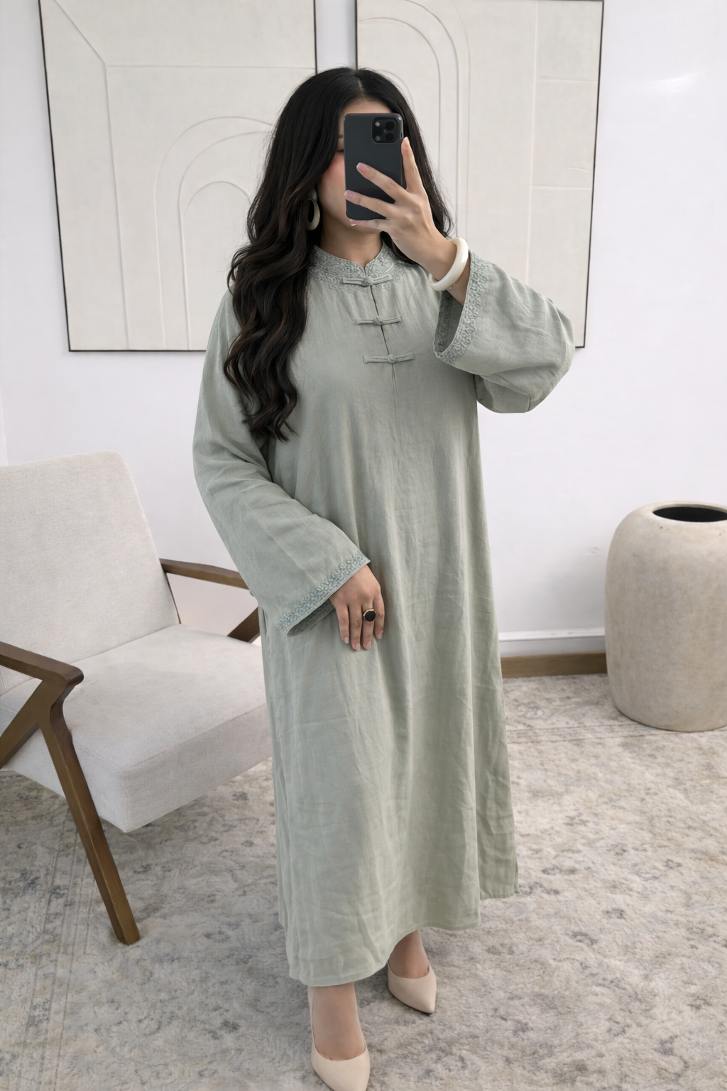 Linnen Asian jurk