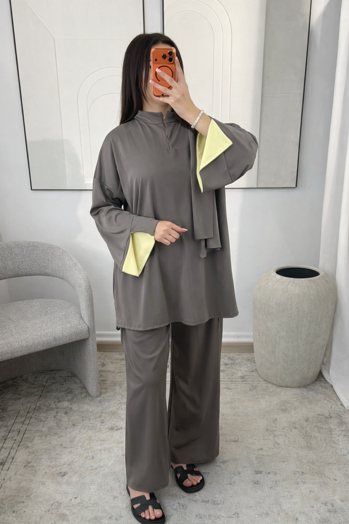 Multi colour zip burkini