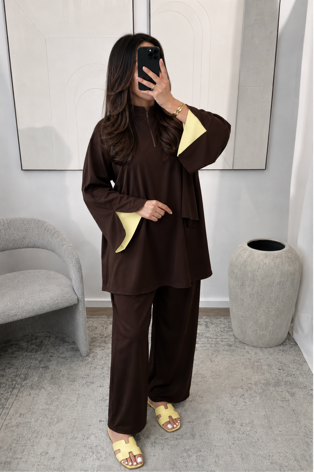 Multi colour zip burkini