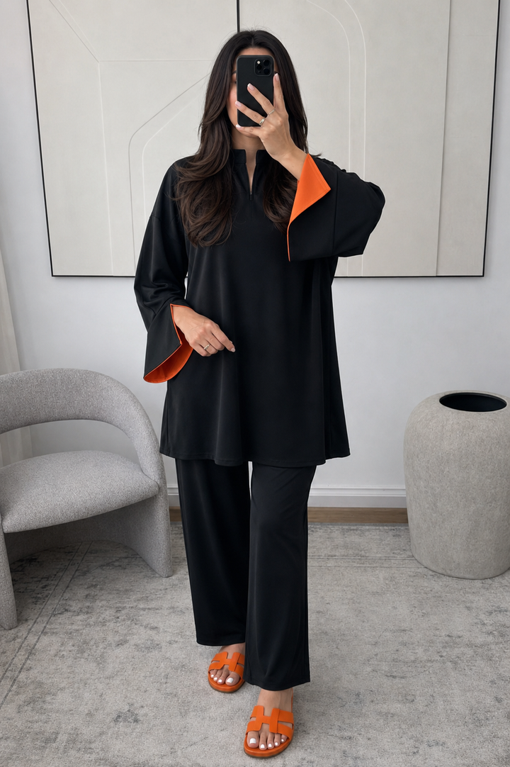 Multi colour zip burkini