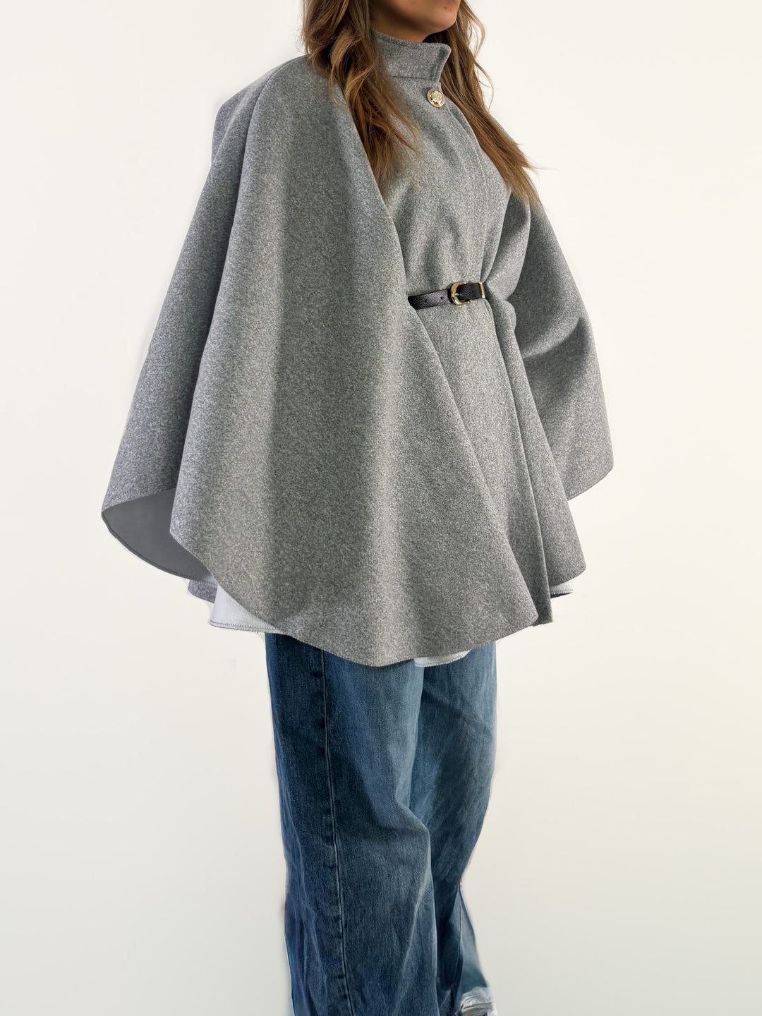 Poncho met riem