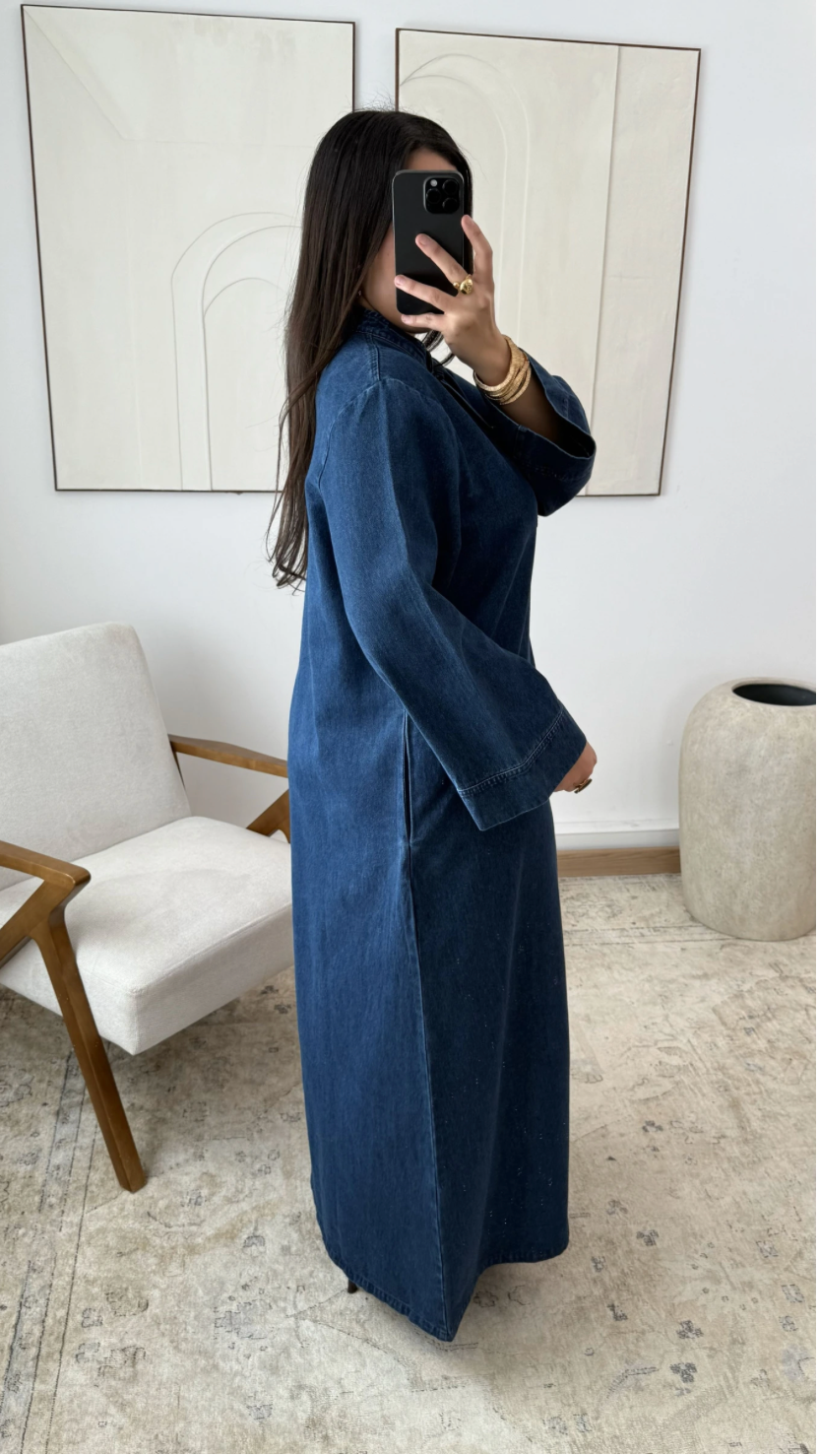 Asian denim dress