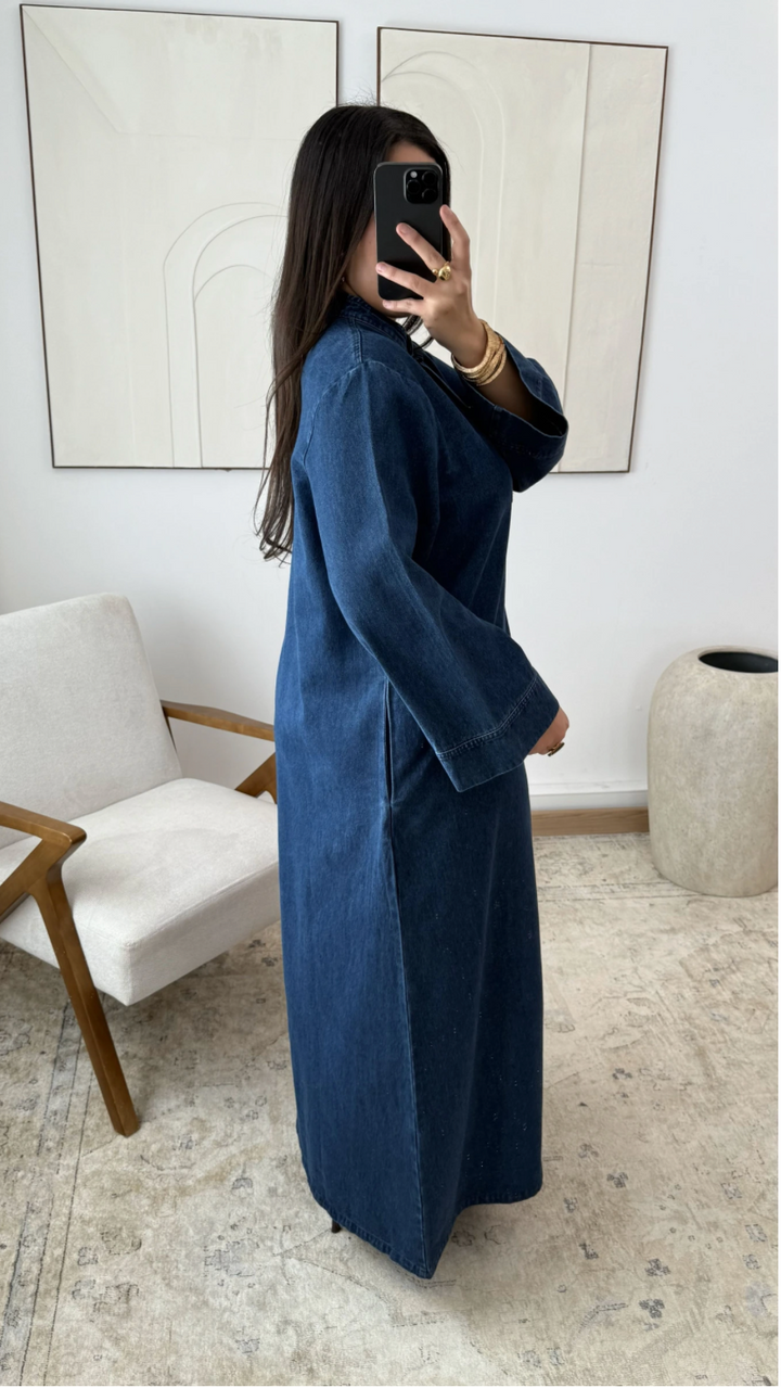 Asian denim dress