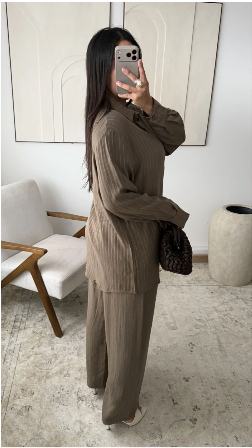 Striped Alaya twin-set