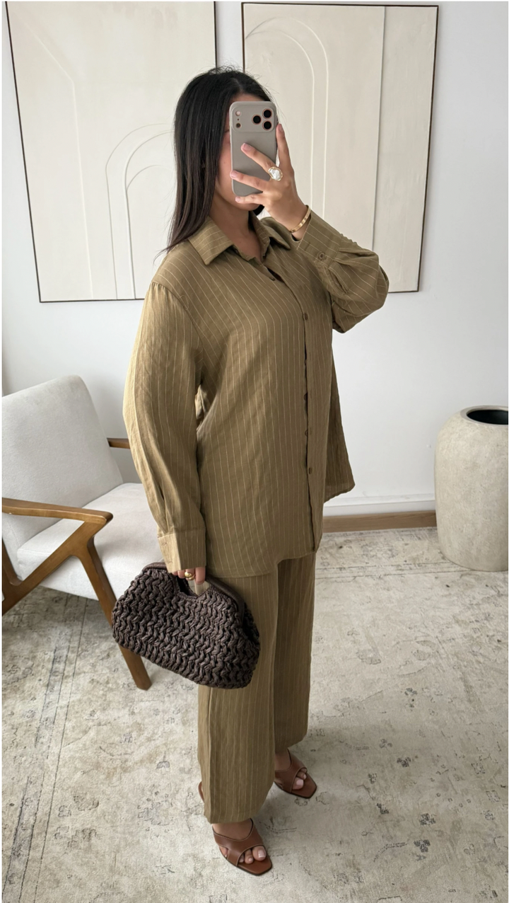 Striped Alaya twin-set