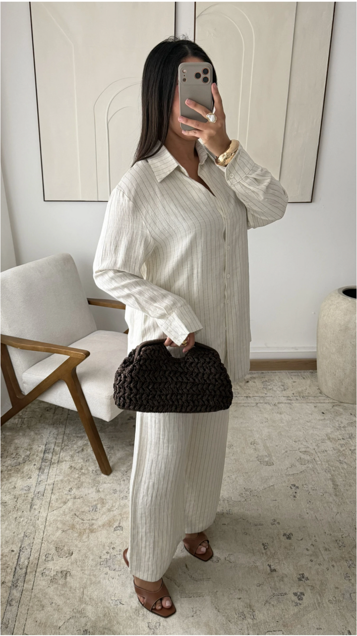 Striped Alaya twin-set