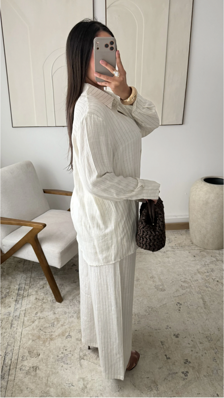 Striped Alaya twin-set