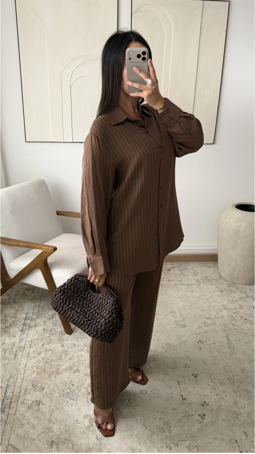 Striped Alaya twin-set